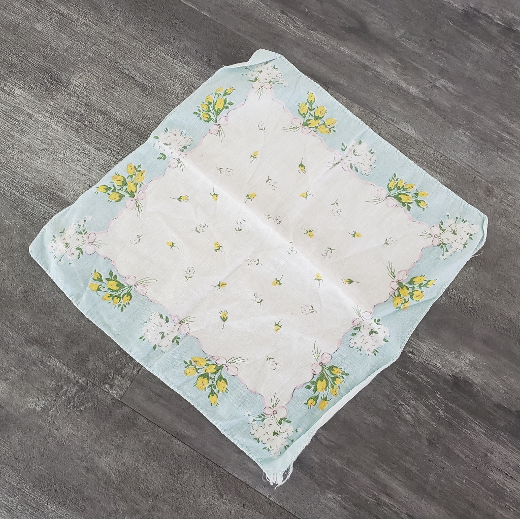 Multicolored Floral Vintage Hankerchief